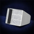 thumbnail image 1 of Men Rhodium 925 Sterling Silver Ring with AAA Grade CZ in Clear - Size 12, 1 of 1