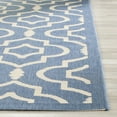 thumbnail image 5 of Safavieh Courtyard Lavern Geometric Indoor/Outdoor Area Rug, Blue/Beige, 4' x 5'7", 5 of 9