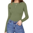 thumbnail image 2 of Xishao Women's Round Neck Short Sleeve T Shirts Basic Bodysuits Xishao ropa, 2 of 2