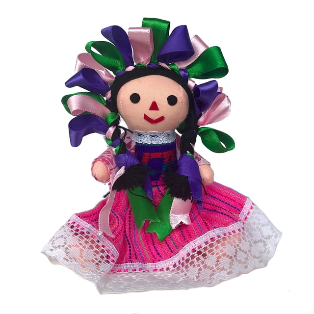 Muñeca de trapo ALKIMIA INC., mexicana, hecha a mano, tradicional, María Lele