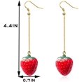 thumbnail image 5 of Pendientes de fresa 3D para mujeres y niñas, pendientes colgantes de fresa roja, pendientes de clip de fresa de imitación, lindos pendientes de gota de fresa de fruta acrílica Sincero Electrónica, 5 of 5