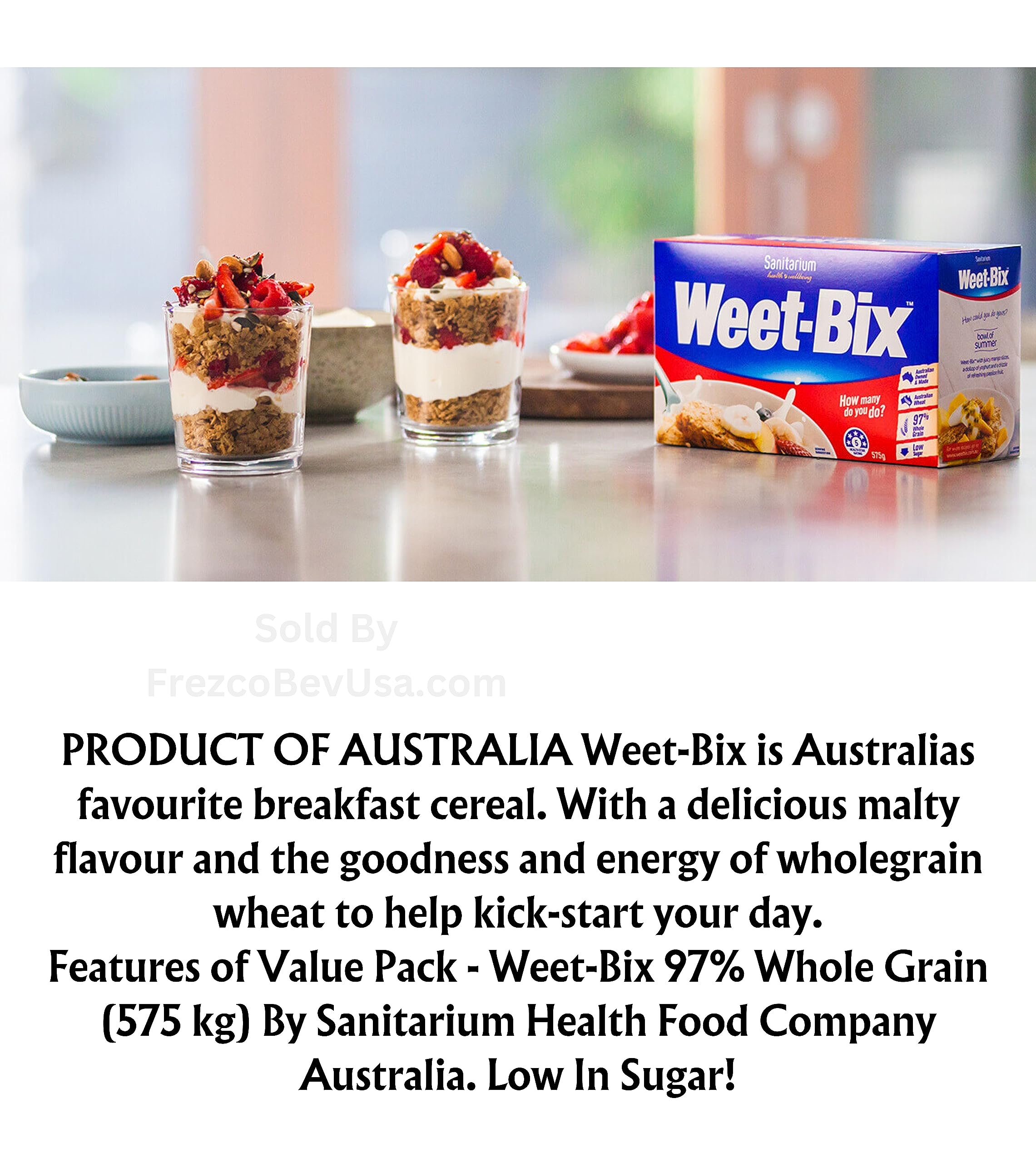 Sanitarium Weet-Bix® Australia's No.1 Original Breakfast Cereal, Goodness and energy of wholegrain wheat ...
