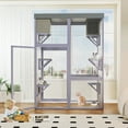 thumbnail image 2 of S-HOME 4 Platform Outdoor Cat Enclosure in Gray Crafted from Solid Wood with Galvanized Mesh Featuring for Indoor and Outdoor Use, 2 of 9