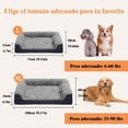 thumbnail image 4 of Cama para Perro, Cama Ortopédica para Perros Extra Grandes, Cama L con Cojín Lavable, Sofá para Perros con Funda Removible y Fondo Antideslizante (Grandes Dimensiones, Gris), 4 of 7