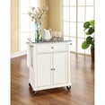 thumbnail image 1 of Kingfisher Lane Solid Granite Top Kitchen Cart in White, 1 of 2