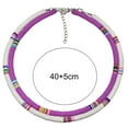 thumbnail image 5 of Huanledash Women Necklace Colorful Beads Bohemian Polymer Clay Stackable Long Lasting Collar Necklace for Party, 5 of 8