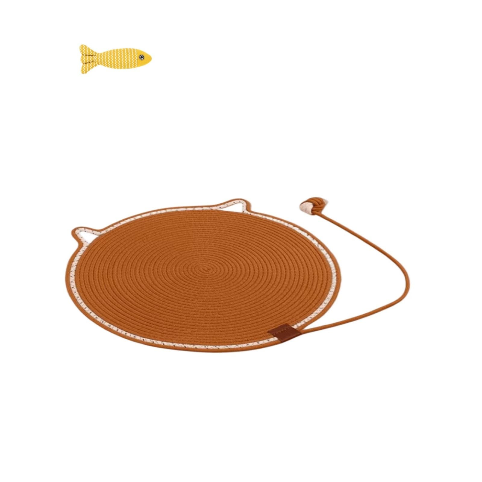 Cat Scratching Mat Cat Scratch Rugs for Indoor Cats Round Cat Pad Woven Cotton Rope Cat Scratching Mat Couch Protector for Wall Furniture Carpets Sofas.