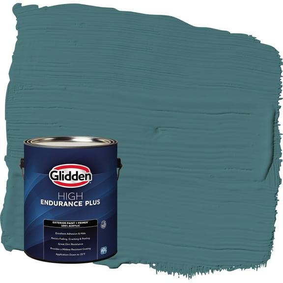 Glidden HEP Vining Ivy / Green Semi-Gloss Exterior Paint with Primer, 1 Gallon