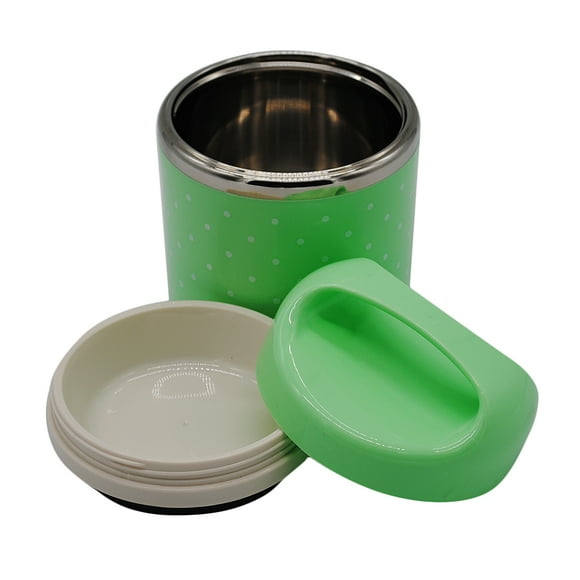 Stainless Steel Insulated 1 Tier Bento Lunch Box Vacuum Seal Tiffin Tier Green