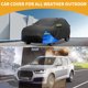 thumbnail image 2 of Cubierta impermeable para coche Unique Bargains, cubierta exterior completa 210D Oxford, negra y azul, con cremallera en la puerta, protección para todo clima, lluvia, sol y nieve, para Toyota RAV4., 2 of 6