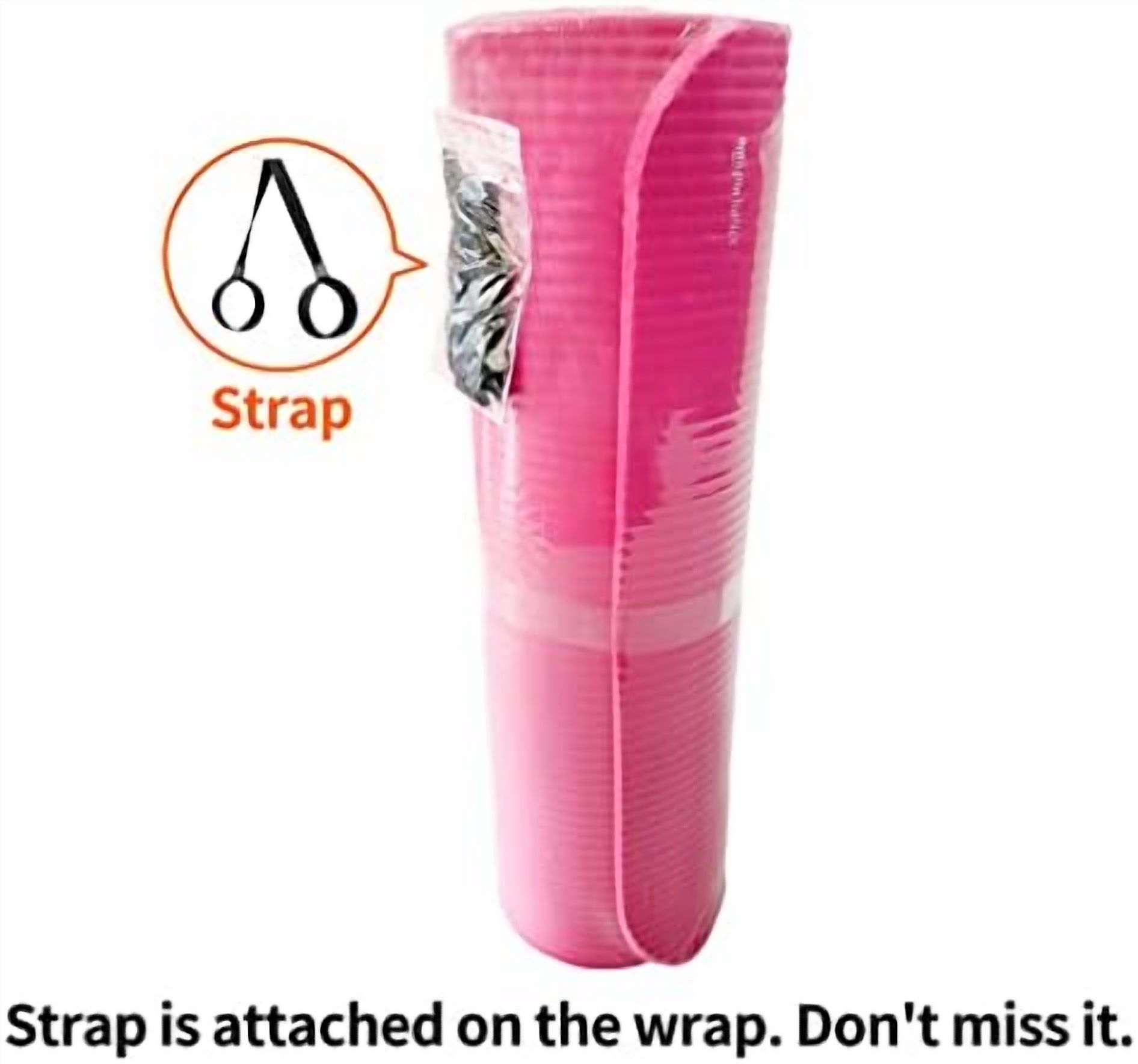 Extra Thick Exercise Yoga Mat with Carrying Strap