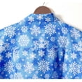thumbnail image 6 of LA LEELA Men's Holiday Beach Holiday Short Sleeve Santa Claus Party Hawaii Holiday Shirt Hawaiian Christmas Shirts for Men XL Royal Blue Snow Flakes, 6 of 6