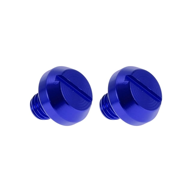 Tapones para agujeros de espejo de motocicleta Unique Bargains Rosca de mano derecha M8x1.25 Tornillos de espejo retrovisor de motocicleta Azules 2 Pcs