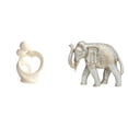 thumbnail image 1 of Figura De Pareja De Resina Artística Y Escultura De Elefante De Madera Tallada A Mano Para Escritorio, Mueble, Decoración Del Hogar, Regalo De Aniversario Y Año Nuevo., 1 of 8