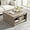 Gray, variant on Coffee Table Farmhouse Coffee Table with Storage Rustic Wood Cocktail Table, Square Coffee Tables for Living Meeting Room with Half Open Storage Compartment, Grey Wash