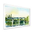 thumbnail image 2 of Designart 'Landscape With Old Bridge Over River In The Countryside' Traditional Framed Art Print, 2 of 4