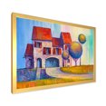 thumbnail image 2 of Designart 'A Red Roof House With In The Village' Modern Framed Art Print, 2 of 4