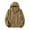 Khaki, variant on Thermal Hooded Jacket Outdoor Winter Coats For Cold Weather Windproof Thickened Soft Warm Full Zip Coat