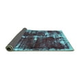 thumbnail image 2 of Ahgly Company Indoor Square Abstract Turquoise Blue Modern Area Rugs, 5' Square, 2 of 4