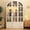 White 3 Glass Doors, variant on 3-Door Armoire Wardrobe Closet for Bedroom with Mirror & LED Lights, 70" Rattan Door Wardrobe with 2 Drawers and 4-Layer Shelves, Boho Large Armoire Clothes Organizer with 2 Hanging Rods