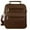 Brown Large, variant on Cowhide Leather Men's Messenger Crossbody w Top Handle & Removable CB Strap