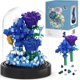 thumbnail image 1 of Flower Bouquets Building Sets, 630PCS Blue Rose Building Blocks with Dust Cover Home Decor, Valentines Day Gifts for Her, Valentine's Day Gifts for Wo, 1 of 4