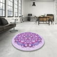 thumbnail image 4 of Ahgly Company Machine Washable Indoor Rectangle Transitional Blossom Pink Area Rugs, 7' x 9', 4 of 7