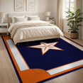thumbnail image 3 of ODIKA Football Texas Star Emblem With Vintage Sports Pennant Border Design for King Size Bedroom, Master Suite, Under Bed, Foldable Easy Care, 3 of 7