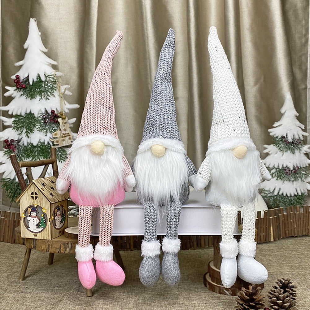 Christmas Elf Doll Toy Swedish Gnome Xmas Tree Hanging Ornament Home Decorations 
