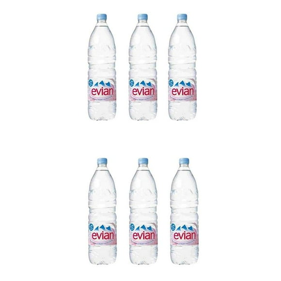 Evian Eau Minérale Naturelle - 1,5l (Lot de 6)