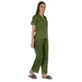 thumbnail image 2 of Inkmeso Ensemble de Pyjama en Coton pour Femmes Manches Courtes Classiques 2 Pcs Chemise & Pyjama Loungewear, 2 of 7