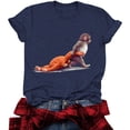 thumbnail image 4 of VEKDONE Cute Monkey Punch T-Shirt for Women Summer Cotton Brave Team Punching Graphic Tees Funny Baby Monkey Shirt for Women Navy(Graphic 3） XXL, 4 of 7