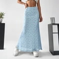 thumbnail image 2 of Womens Floral Chiffon Maxi Skirt 2026 Summer High Waisted Flared Elegant Long Skirts for Women, 2 of 6