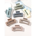 thumbnail image 2 of 7 Pcs Big Hair Claw Clips 3.4" Non-slip Big Square Matte for Women Girls, Strong Hold Banana Clips for Thick Thin Hair, 2 of 10