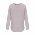 thumbnail image 4 of ZZwxWA Womens Long Sleeve T Shirts 2025 Loose Fit Tops Round Neck Causal Blouses Shirt Trendy Fall Winter Outfits Clothes, 4 of 6
