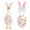 As Shown, variant on Porch Goose Outfits for Easter Decorations, with Easter Eggs Bib & Carrot Bunny Hat, 23 inch Easter Porch Goose Outfits, Porch Goose, Outdoor Easter Decorations