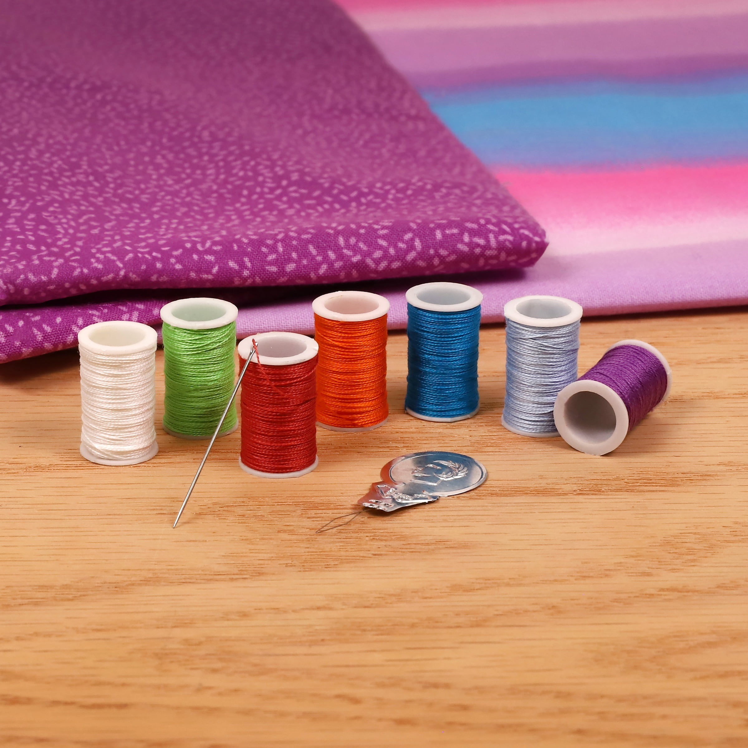 (2 pack) SINGER Mercerized Cotton Hand-Sewing Thread Pack, 24 Assorted Colors, 10 Yards Each