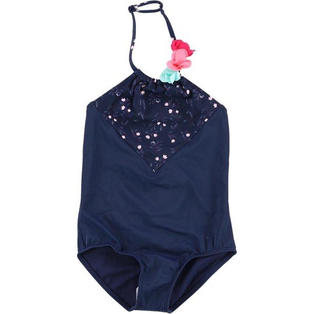 Roxy Girls Boho One Piece Halter Top Traje de baño, Azul, 4 Roxy Cabestro