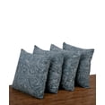 thumbnail image 2 of Home Soft Things Paisley Suede 4 Piece Throw Pillow Cover Set - Silver Blue - 20" x 20", 2 of 2