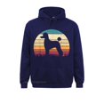 thumbnail image 3 of Sudadera con capucha ajustada para hombre, ropa de otoño, regalo para amantes de los perros, silueta de caniche, puesta de sol, vintage, 3 of 5
