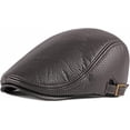 thumbnail image 3 of CoCopeaunts Beret Hat PU Leather Hat Men Women Adjustable Gastby Ivy Flat Cap Retro Artist Painter Hat Men Newsboy Cap, 3 of 7