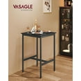 thumbnail image 2 of Bar Table, Small Kitchen Dining Table, High Top Pub Table, Height Cocktail Table for Living Room Party, Sturdy Metal Frame, 23.6 x 23.6 x 36.2 Inches for Narrow Spaces, 2 of 7