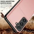 thumbnail image 5 of Dteck Case for Samsung Galaxy S21 Plus 6.7-inch,Shockproof Wallet Card Slot Holder Pocket Slide Slim Fit Dual Layer Soft TPU Hard PC Hybrid Protective Back Galaxy S21+ Cover,Rosegold, 5 of 6