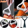 thumbnail image 1 of Fiudx Pelador de Patatas de Acero Inoxidable, Corte Rápido de Verduras En Juliana, Cuchillas de Afeitar Seguras, Diseño de Fácil Limpieza, Esencial para La Cocina, Herramienta Multiusos, Apto para La, 1 of 2