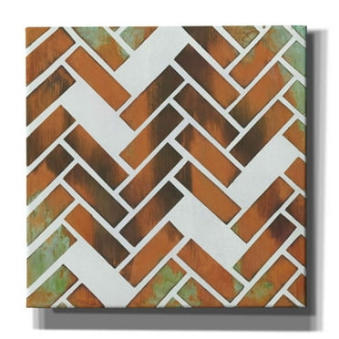 Epic Graffiti 'Herringbone I' by Britt Hallowell, Canvas Wall Art, 12"x12"