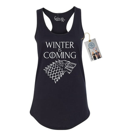 Games of Throne Winter is Coming Shirt Womens Racerback Tank