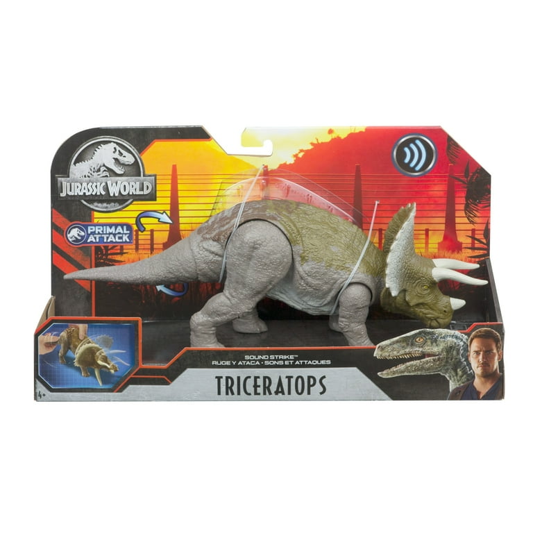 Jurassic World Sound Strike Triceratops Toy Action Figure