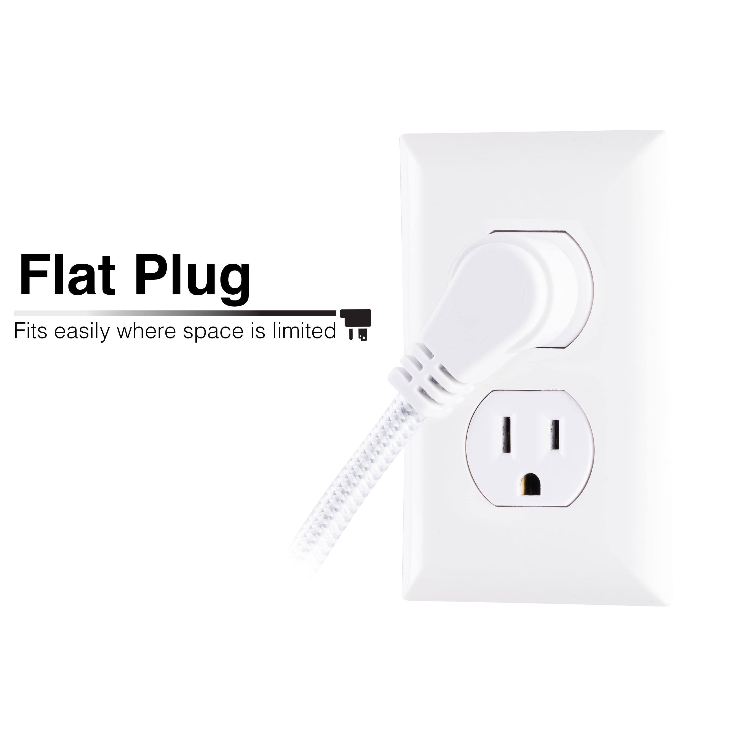 GE 3-Grounded Outlet Surge Orb with USB, 8 ft., Gray - 41386