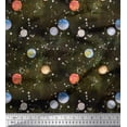 thumbnail image 1 of Soimoi Viscose Chiffon Fabric Planet Galaxy Print Fabric by Yard 42 Inch Wide, 1 of 3