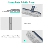 SUPTREE Floor Scrub Brush with Long Handle Carpet Deck Brush Floor Scrubber Cleaning Grout Carwash Brush